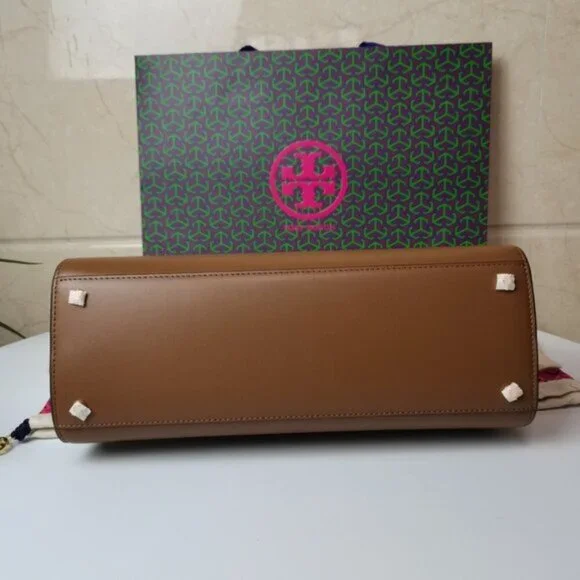 Tory Burch Eleanor Spazzolato Satchel Bag - Picture 3 of 13